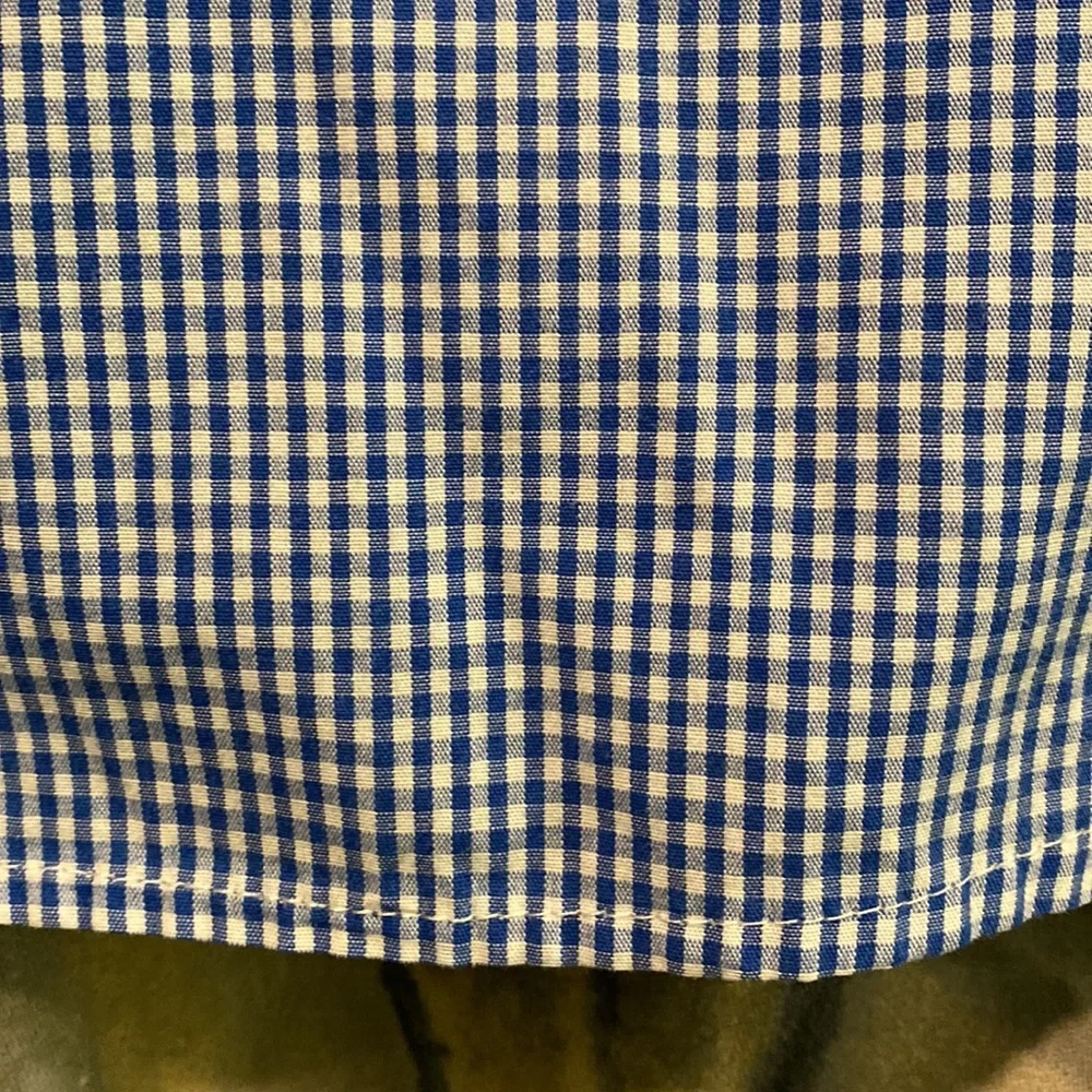 Blue Generation plaid V-neck button down shirt - Picture 8 of 10